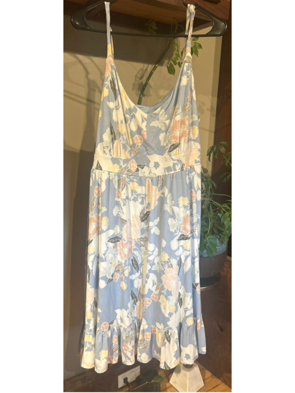 Women's Torrid Floral Midi Dress Blue White Size 3X